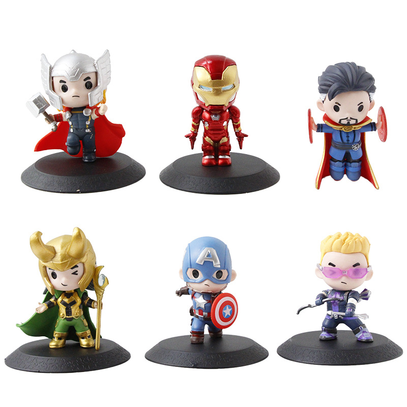 复仇者联盟4漫威版绿巨人蜘蛛钢铁侠反浩克美队手办摆件玩偶玩具