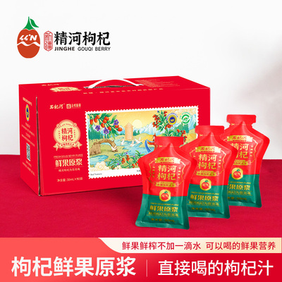 新疆特产精河鲜果原浆30ml*90袋鲜榨不加水