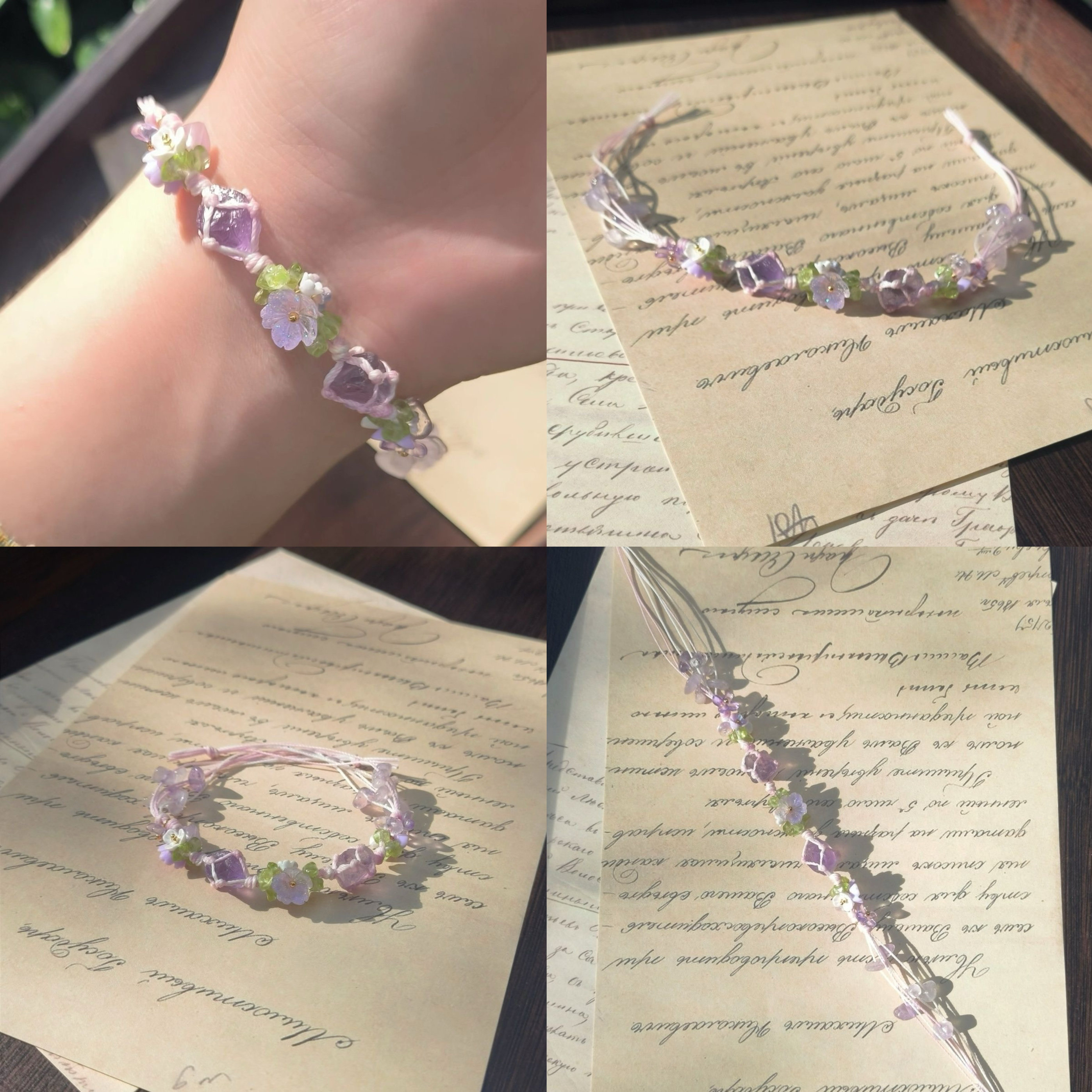 仲夏夜之梦|原创水晶编绳水晶原石紫水晶手链编织爆款高级送闺蜜