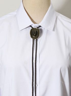 合金皮绳男女个性休闲毛衣链长款