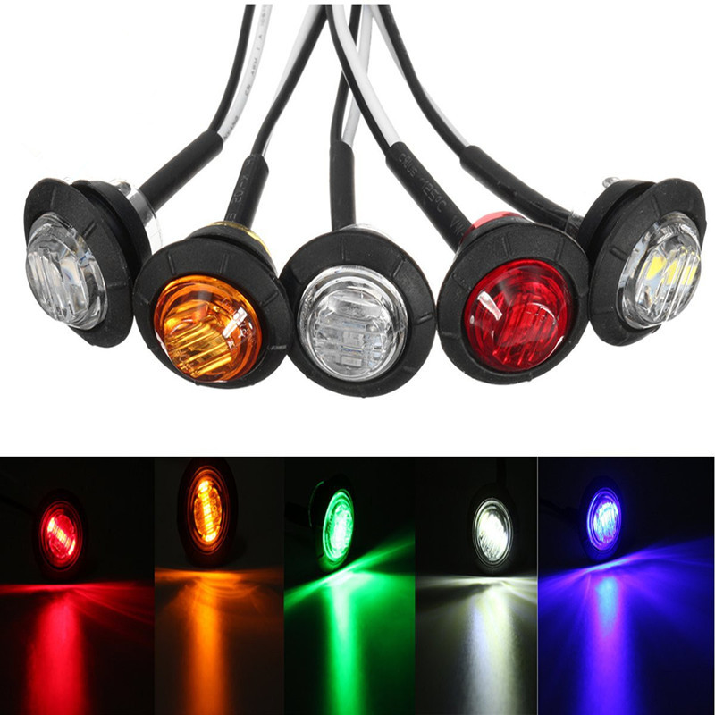 朗贤LED鹰眼小圆灯24V货车12V摩托汽车叶子板边灯信号灯示宽灯泡