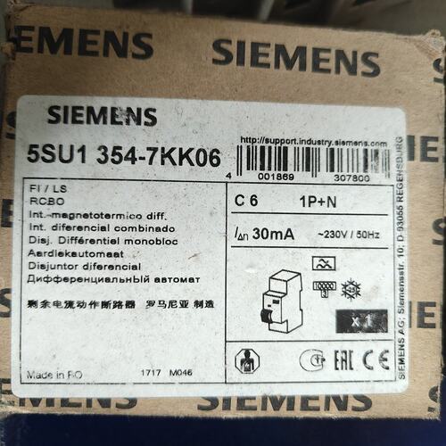 议价漏电断路器5SU1354-7KK065SU1354-7KK105SU1354-7KK16