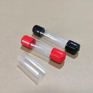 带防尘帽塑料包装管透明PVC材质外径22内径21mm空心管带堵头