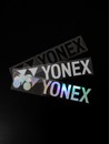 羽毛球定制贴纸YOEN反光贴尤尼克贴纸镭射防水PVC炫彩 黑白贴纸