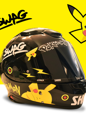 适用于SHOEI/AGV头盔贴纸版画镜片贴纸装饰DIY防水Z8X14改装创意