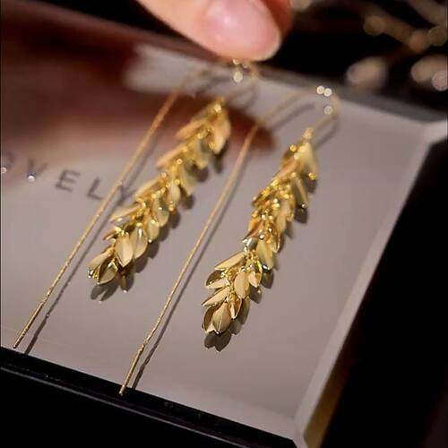 麦穗长款流苏耳环女轻奢设计感气质冷性风时尚百搭耳坠耳钉耳饰品