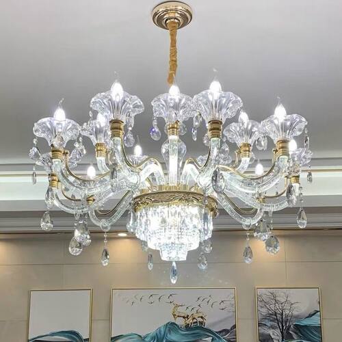 大气客厅吊灯奢华2026新款主灯欧式轻奢家用餐厅LED高档水晶灯具