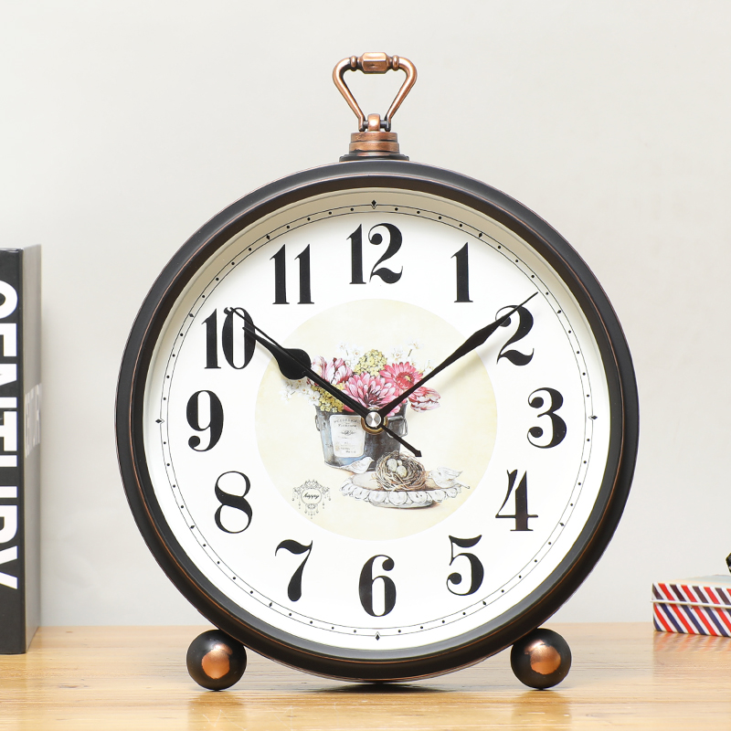 康巴丝复古座钟家用客厅桌面摆件