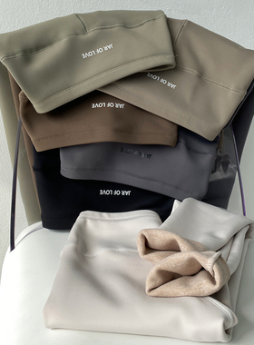 灰色鲨鱼皮打底裤女外穿加绒加厚2023新款小个子秋冬季魔术瑜伽裤