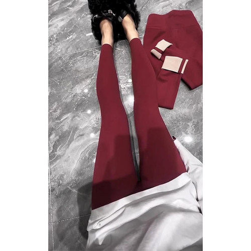 鲨鱼皮打底裤女春秋薄款2025新款外穿收小肚子强力收腹魔术瑜伽裤