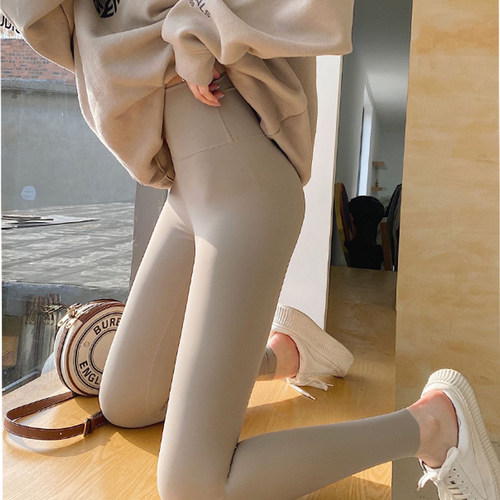春秋薄款鲨鱼皮打底裤芭比瑜伽裤