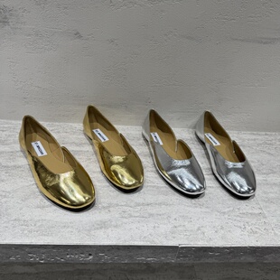 先锋名典2026春季新款欧洲站欧货真皮女鞋平跟圆头时尚豆豆鞋单鞋