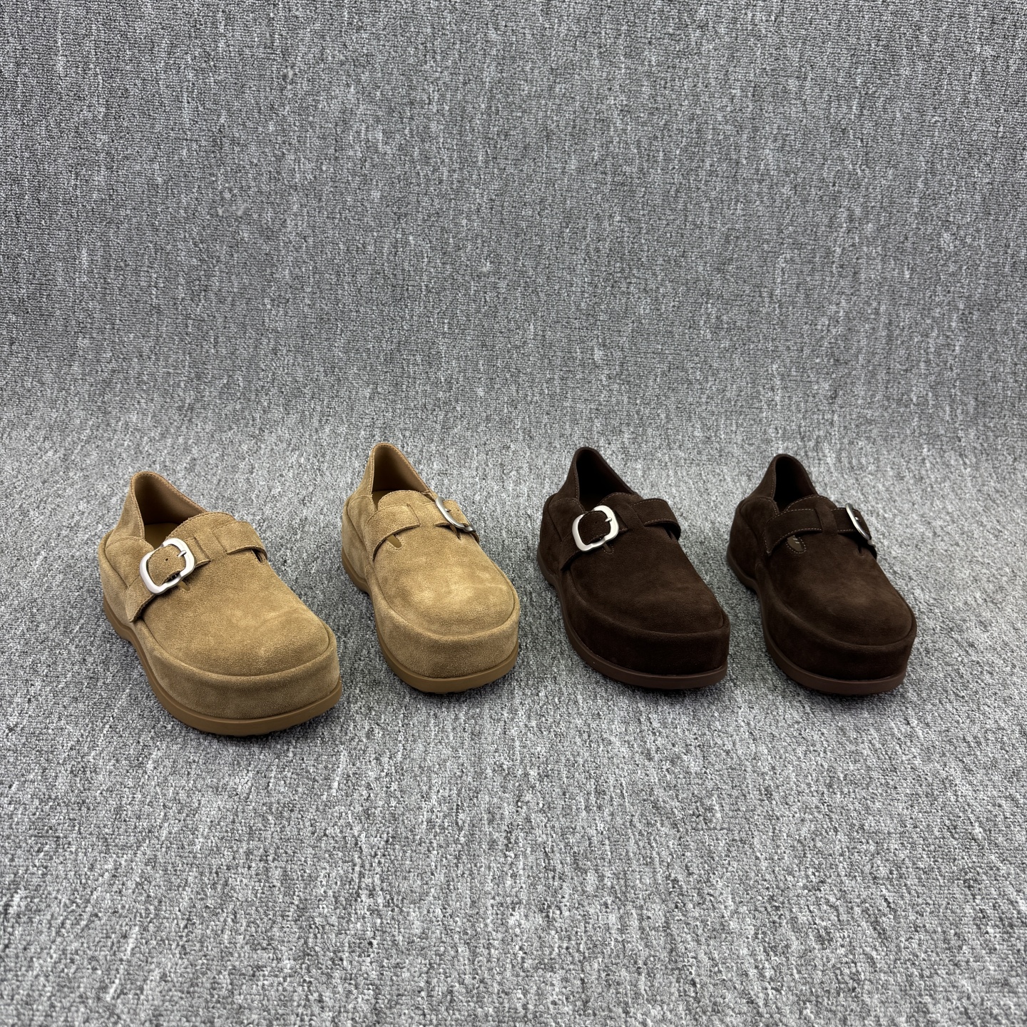 厚底高跟复古风大头勃肯鞋乐福鞋