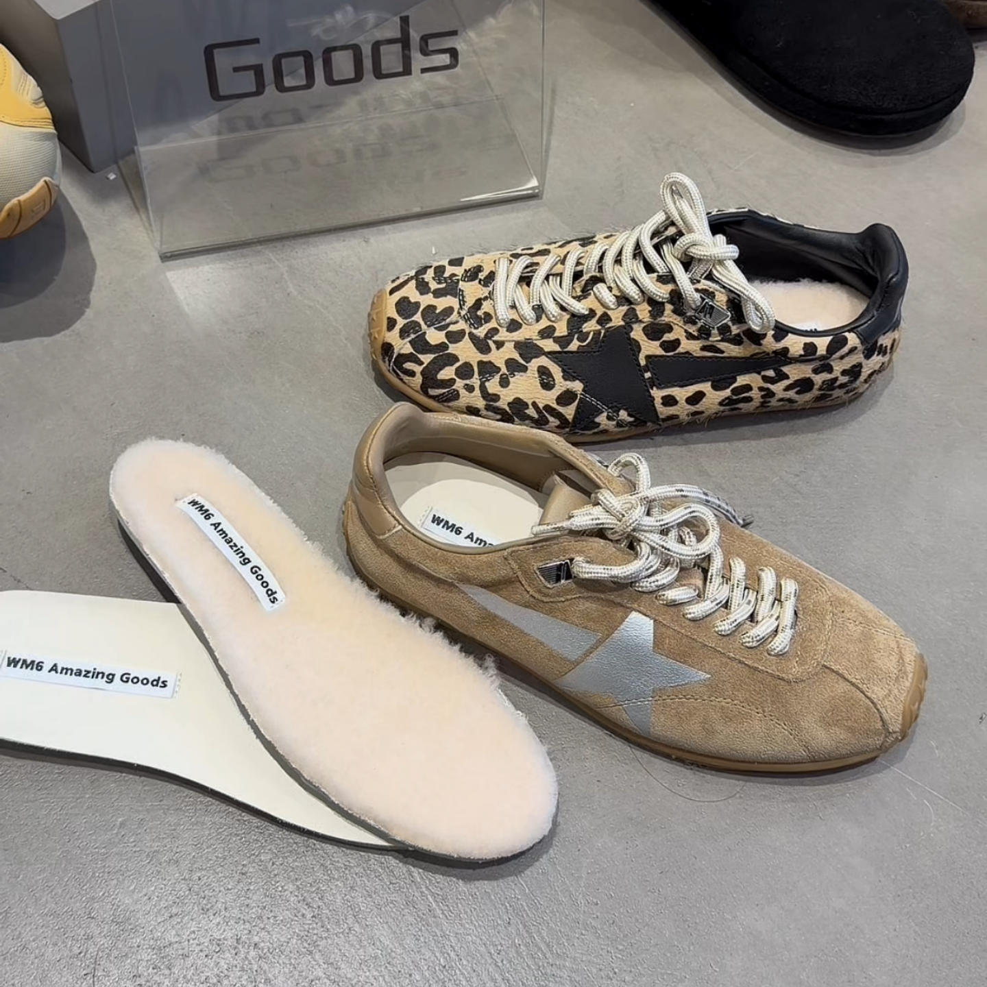 新款平底德训鞋加绒羊毛运动鞋潮