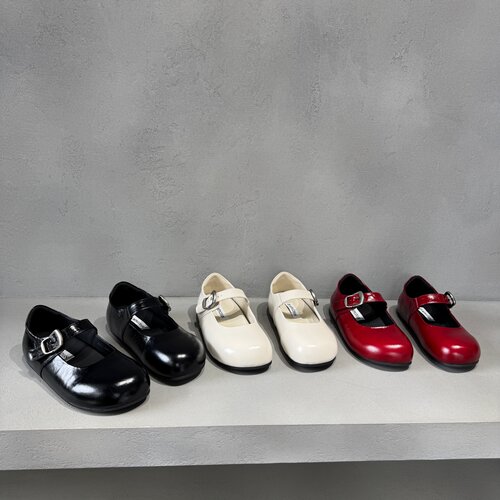 欧洲站真皮玛丽珍鞋平底百搭