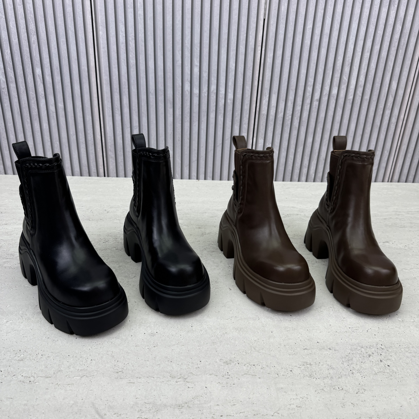 粗跟高跟马丁靴英伦套筒短靴