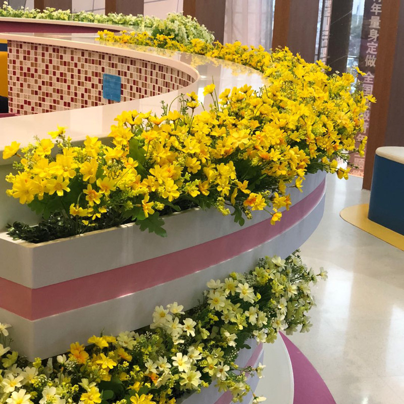 7叉28头跳舞菊跳兰菊小野菊仿真小菊花家居摆放花槽花箱花盆插花