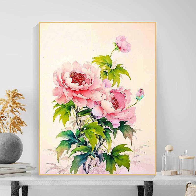 数字油画DIY手绘花卉油画