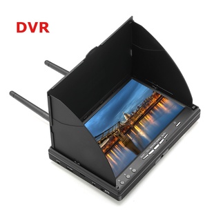 5802D高清7寸雪花屏FPV航拍双接收5.8G一体机内置电池DVR显示器