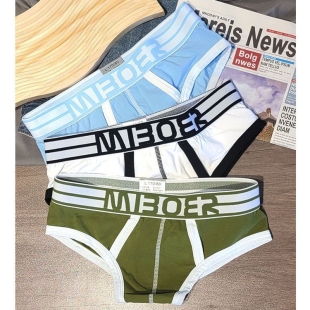 青年男式内裤三角裤男士裤衩性感低腰 潮男裤头纯棉宽边运动简约