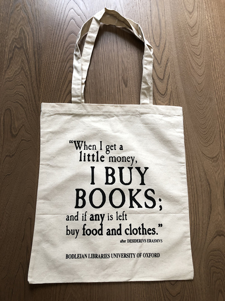 街拍日本bookshop字母环保帆布袋