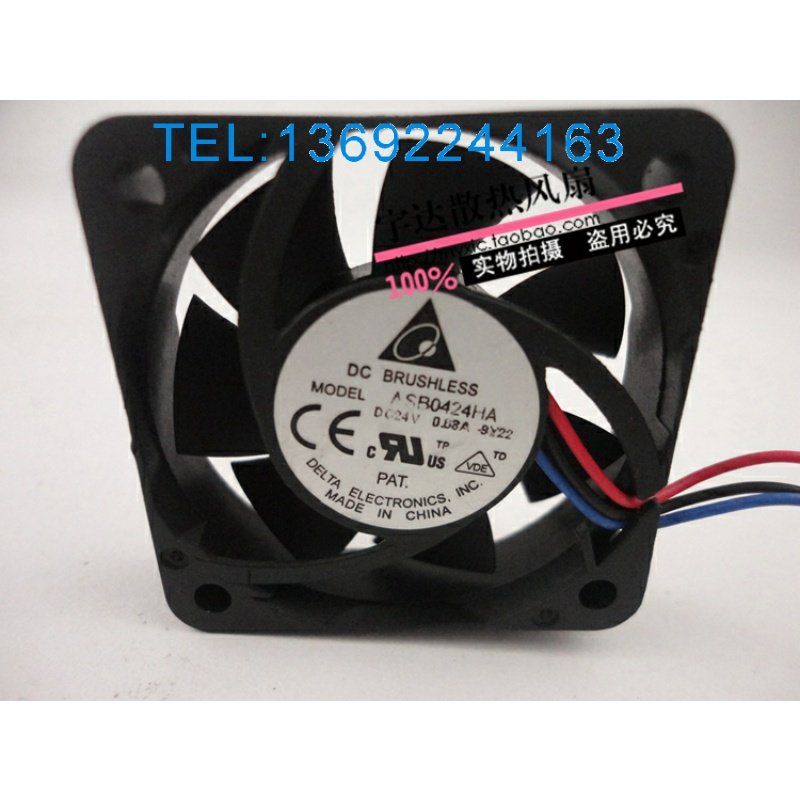 原装台达 4010 4CM ASB0424HA DC24V 0.08A  3线变频器风扇