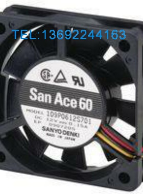 原装 三洋 109P0612S701 12V 0.15A 6015 6CM 电源 设备 散热风扇