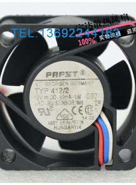 德国papst 4020mm TYP412/2 DC12V 80mA 1W 风量大耗电小散热风扇