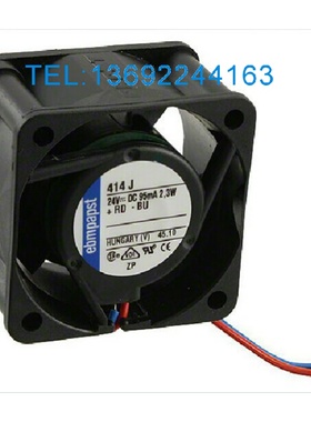 全新原装ebmpapst 风扇 414J 4cm 24V 2.3W papst 变频器轴流风机
