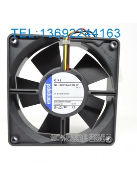 原装EBMPAPST TYP 4314S 12032 24V 5W 3线 双滚珠变频器散热风扇