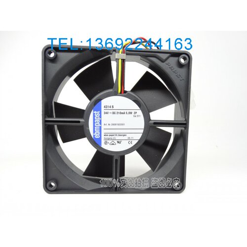 原装EBMPAPST TYP 4314S 12032 24V 5W 3线 双滚珠变频器散热风扇