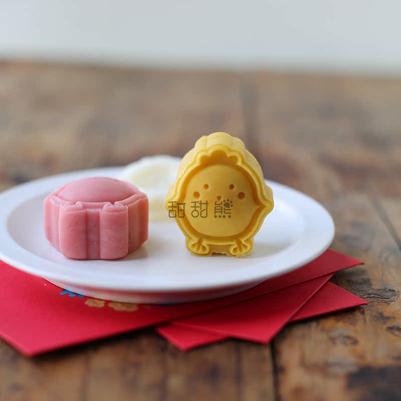 50-65g月饼模具卡通立体小鸡形状绿豆糕冰皮花样diy工具小母鸡饼