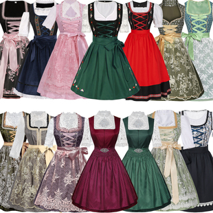 万圣节啤酒德国慕尼黑巴伐利亚啤酒节服装中世纪复古连衣裙cos服