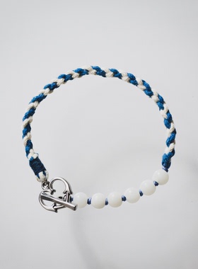 植物扎染手镯饰品女民族风个性复古手链特色手工草木染蓝染伴手礼