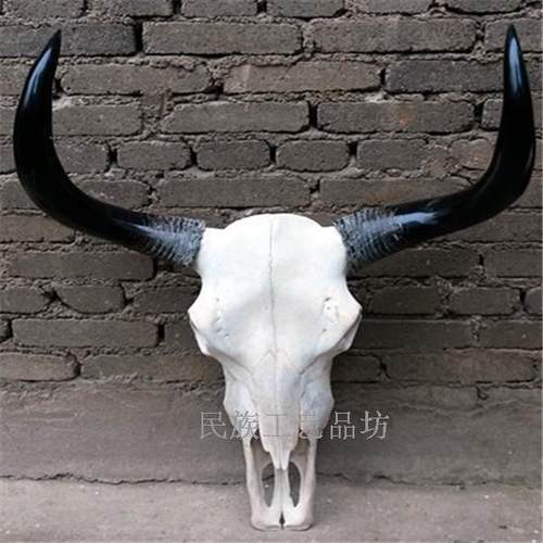 牦牛头骨工艺品动物挂件酒吧KTV创意牛头骨标本壁挂壁饰墙上装饰