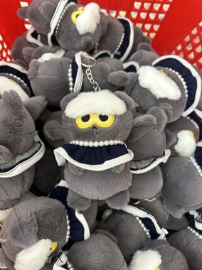 GD 权志龙周边钥匙扣 灰色毛绒猫咪玩偶钥匙扣娃娃 公仔 G-DRAGON