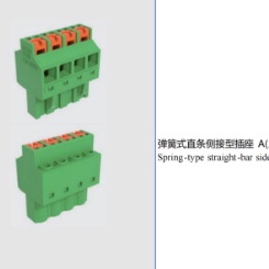 FPCB021M-508弹簧式直条侧接线型对接插拔式5.08间距正向接线端子