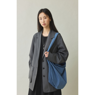 工装 外套薄款 CAREMIND日系简约通勤西装 休闲夹克上衣 陨石西装