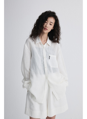 【珍奇屋衬衫】CAREMIND纯天然亚麻长袖防晒衫外套薄款夏季上衣女