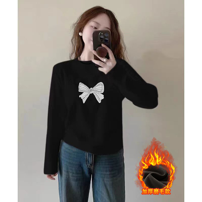 纯棉长袖T恤女2025新款春秋