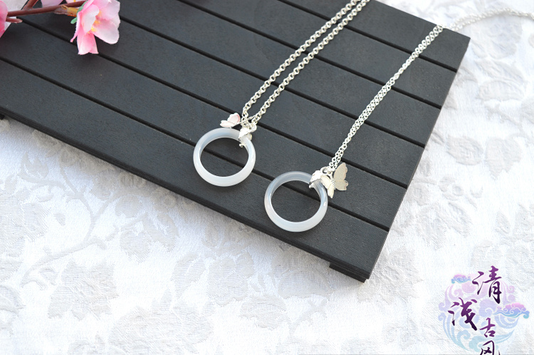 衍生血雨探花蝴蝶戒指项链