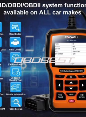 FOXWELL NT510 Elite Diagnostic ABS SRS Airbag SAS EPB 新款..