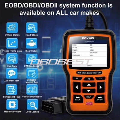 FOXWELL NT510 Elite Diagnostic ABS SRS Airbag SAS EPB 新款..