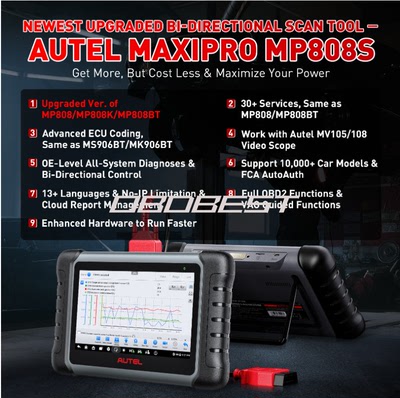 跨境道通AUTEL MaxiSys MP808S Auto Diagnostic Tool 代发海外版
