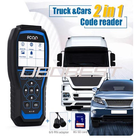 Fcar F506 HD柴油 皮卡车 挖掘机 重型卡车诊断工具 OBD11 检测仪