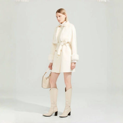 ANMANI/恩曼琳女大衣毛皮服装两件套22冬季专柜正品O369302E-9680