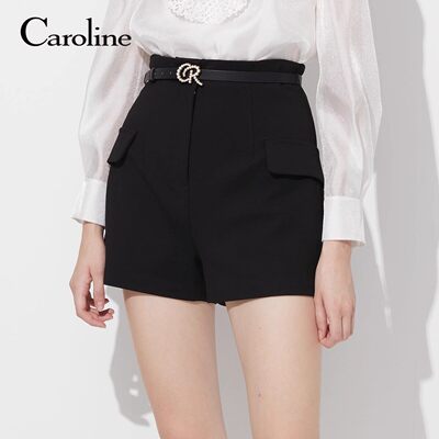 CAROLINE/卡洛琳高腰短裤子2022春季专柜正品O602203A-1380