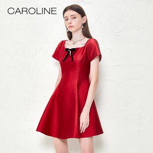 CAROLINE/卡洛琳2023秋季连衣裙红色小礼服专柜ECRDCA52-1680