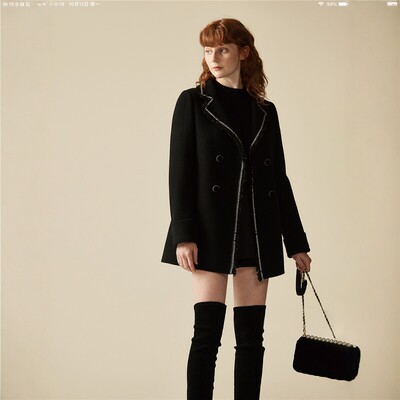 【100%羊毛】AIVEI/艾薇毛呢外套上衣20冬季专柜正品M76C0504-A