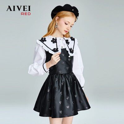 AIVEI/艾薇2022秋季上衣裙子两件套专柜正品P0560098-1680